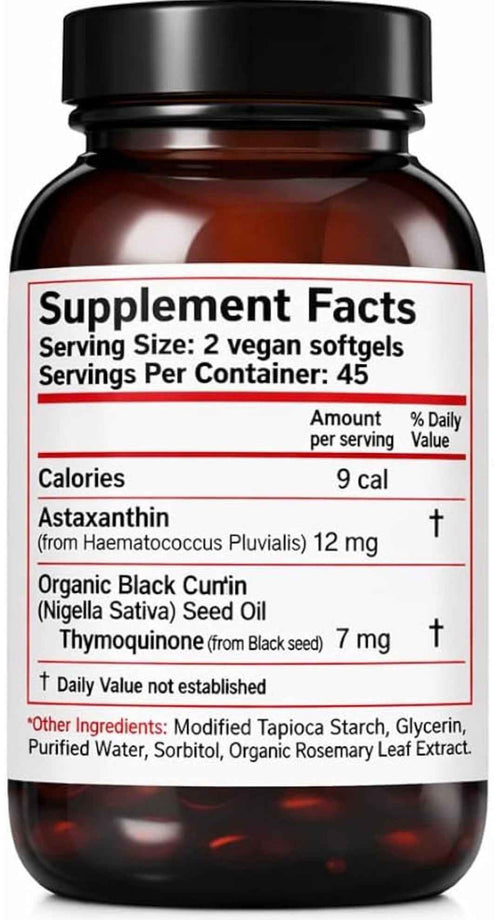 Astaxanthin 12mg with Black Seed