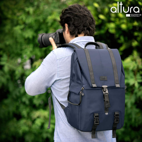 Altura Photo Laptop and DSLR Camera Backpack - Travel Backpacks with Tripod Holder - Heavy Duty Water Resistant